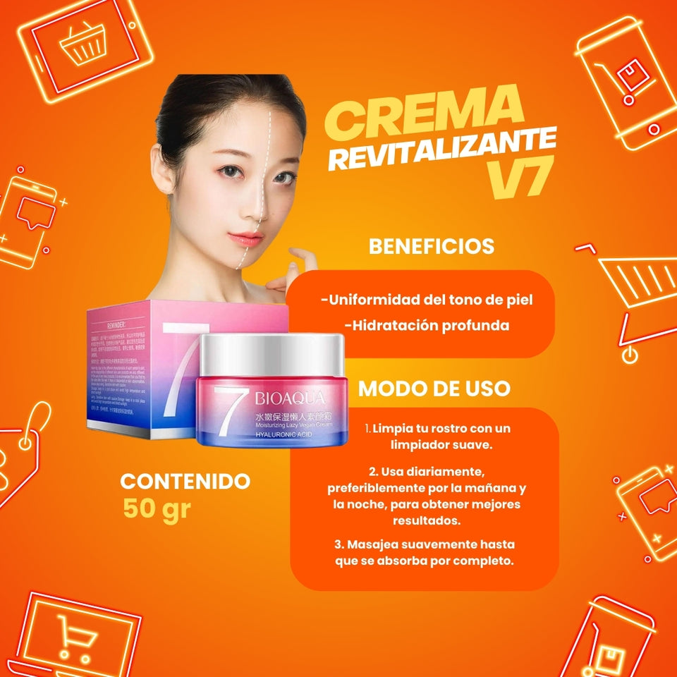 CREMA REVITALIZANTE V7 / ACLARADOR MAGICO VEGANA